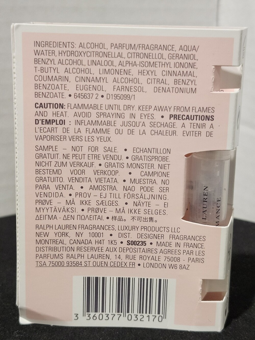 💋5/$25 Ralph Lauren Romance Sample - Picture 4 of 4